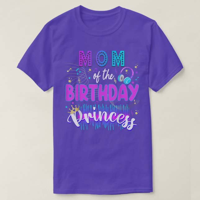 T-shirt Mama Anniversaire Rockstar Thème Musique Party Kar (Design devant)