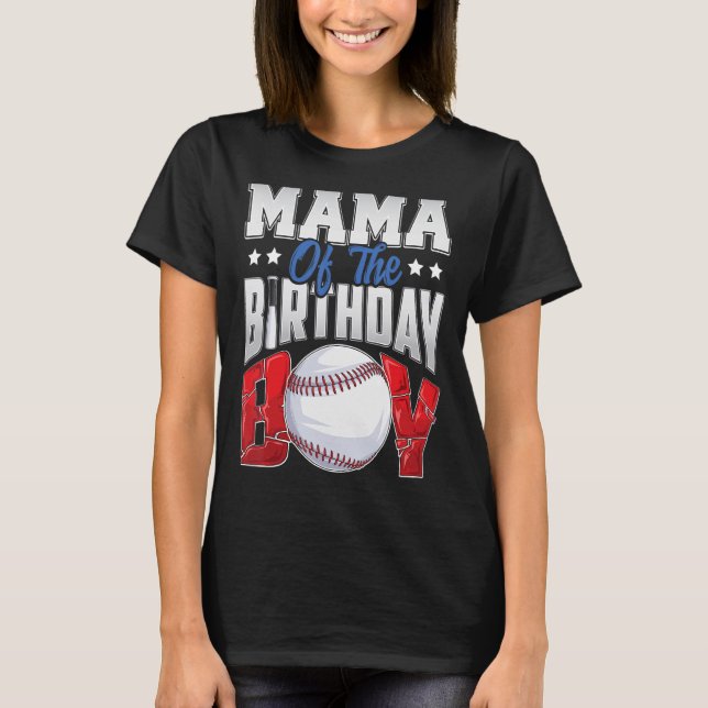 T-shirt Mama Baseball anniversaire Boy Family Baller b day (Devant)