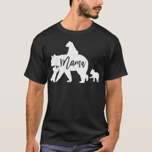 T-shirt Mama Bear 3 Bébé Bear Cubs Après Avoir Circulé Sur