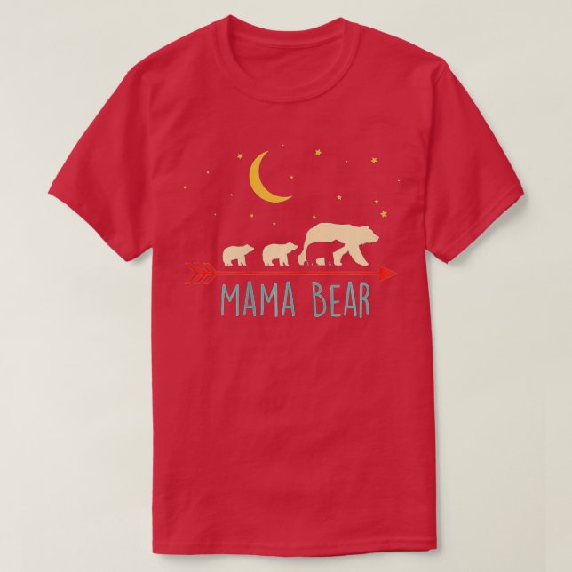 T-shirt Mama Bear, 3 Cubs Triple Blessed Mama Bear (Design devant)