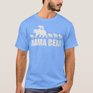 T-shirt Mama Bear 5 Cubs Mama Bear Mom 5 Kid