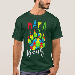 T-shirt Mama Bear Autism Awareness Premium 1250
