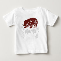 T-shirt Mama Bear blanc pour bébé