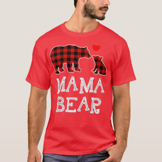 T-shirt Mama Bear Buffalo Plaid Christmas Family Pajama -