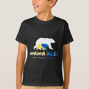 T-shirt Mama Bear Down Syndrome Sensibilisation Survivants