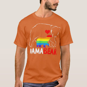 T-shirt Mama Bear Fier Maman Arc-en-ciel Drapeau LGBT Prid