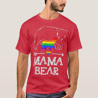 T-shirt Mama Bear Fier Maman Arc-en-ciel Drapeau LGBT Prid
