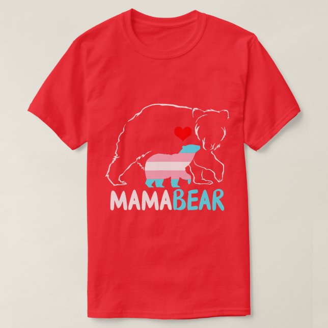 T-shirt Mama Bear Fier Maman Arc-en-ciel Transgenre Mères  (Design devant)