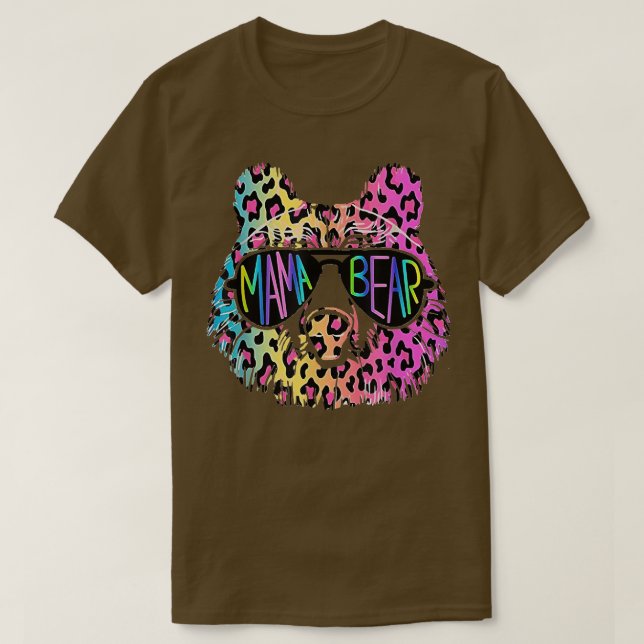 T-shirt Mama Bear Funny Sunglass Tee - shirts Graphiques M (Design devant)