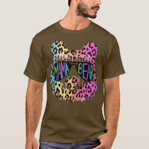 T-shirt Mama Bear Funny Sunglass Tee - shirts Graphiques M