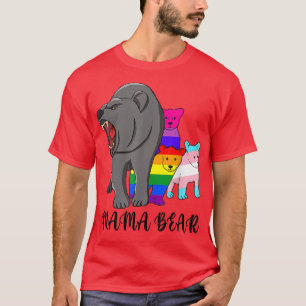 T-shirt Mama Bear LGBT Gay Trans Pride Soutien LGBTQ Parad