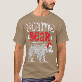 T-shirt Mama Bear Noël Père Noël Family Correspondance Pyj