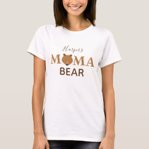 T-shirt Mama Bear Nom de l'enfant Mère