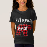 Mama Bear Red Plaid Pajama Famille de Noël