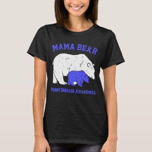T-shirt Mama Bear Sensibilisation à la MALADIE DE POMPE