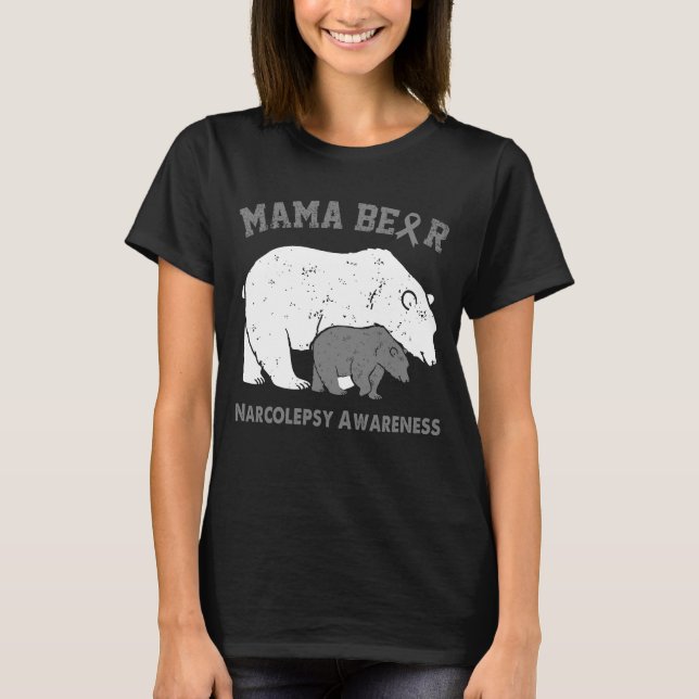 T-shirt Mama Bear Sensibilisation à la NARCOLEPSIE (Devant)