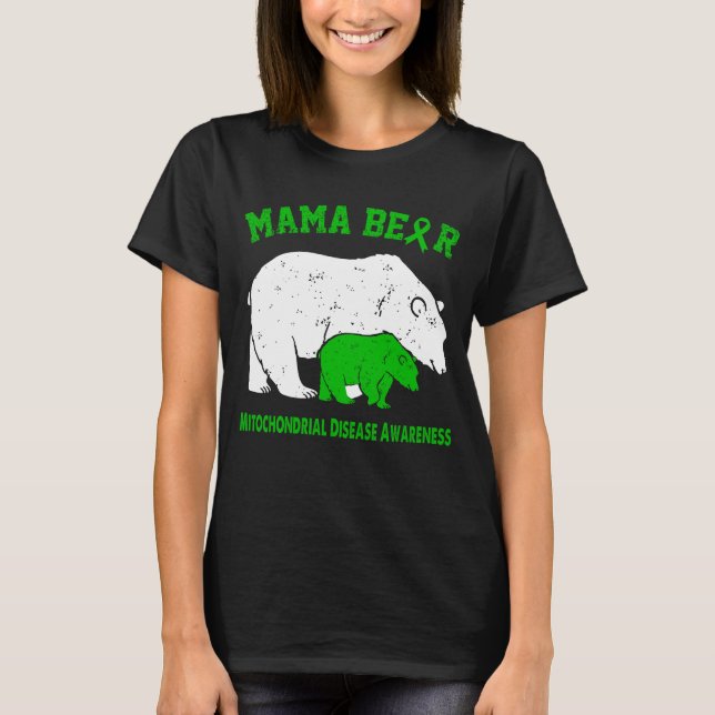 T-shirt Mama Bear SENSIBILISATION AUX MALADIES MITOCHONDRI (Devant)