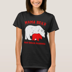 T-shirt Mama Bear SENSIBILISATION MALADIE CARDIAQUE