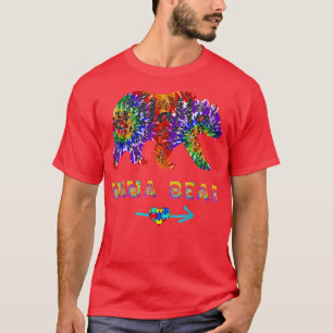 T-shirt Mama Bear Shirt Family Tie Dye Tee Autisme Lauréat