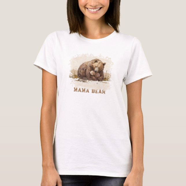 T-shirt *~* MAMA BEAR Shuggle Cub cadeau de la fête des mè (Devant)
