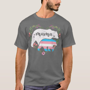 T-shirt Mama Bear Transgender Trans Fide Drapeau Transeul