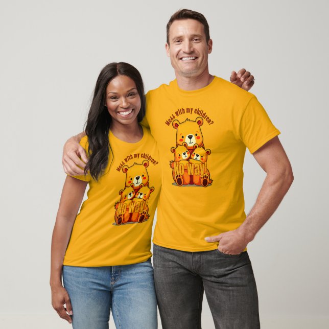 T-shirt Mama Bear with My Cubs – Cute Family Bear Art (Unisexe)