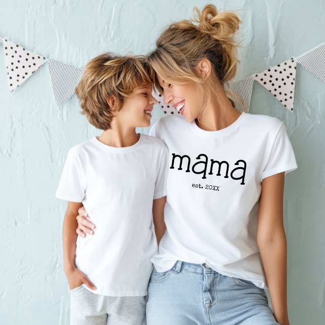 T-shirt Mama Black Lettering (Créateur téléchargé)