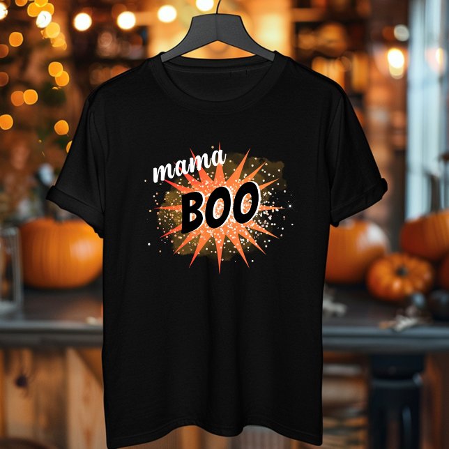 T-shirt Mama Boo | Halloween orange (Créateur téléchargé)