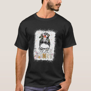 T-shirt Mama Bunny Messy Bun Jour de Pâques Nana Mimi Gig