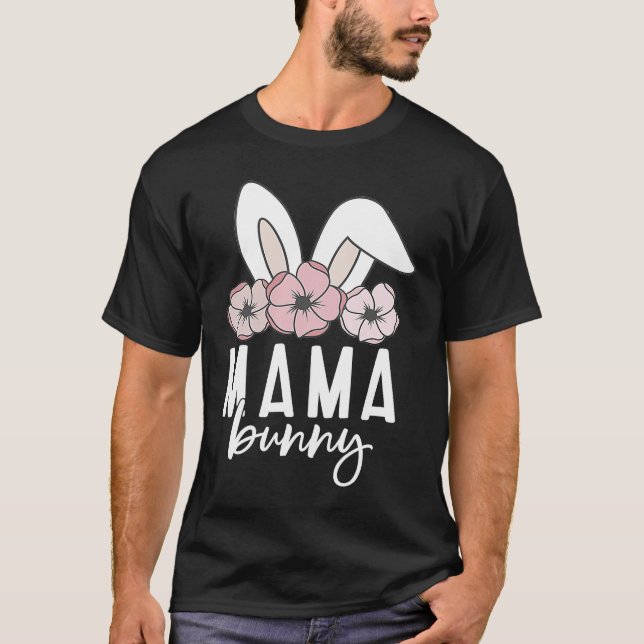 T-shirt Mama Bunny  Mimi Bunny Cute Matching Mom & Daughte (Devant)