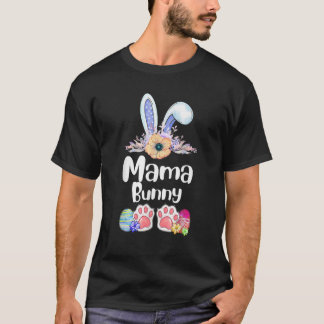 T-shirt Mama Bunny Pâques Jour de jumelage Famille Pâques