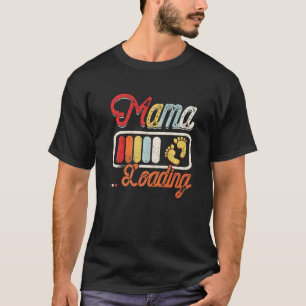 T-shirt Mama Chargement Retro Vintage Future Maman Nouveau