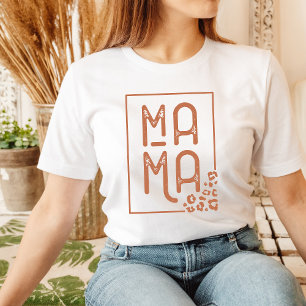 T-shirt Mama Chemise Empreinte de léopard Maman Tee graphi