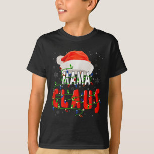 T-shirt Mama Claus Noël Pyjama Famille Correspondant Noël