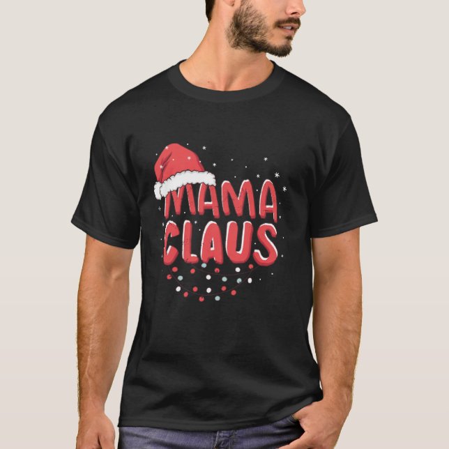 T-shirt Mama Claus Pajamas (Devant)