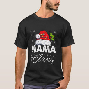 T-shirt Mama Claus Santa Hat Correspondances Famille Coupl