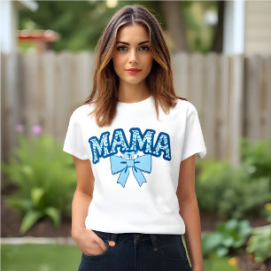 T-shirt MAMA Coquette Blue Floral