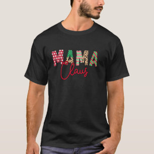 T-shirt Mama Coquette Bow Mama Claus Christmas Tree Cake