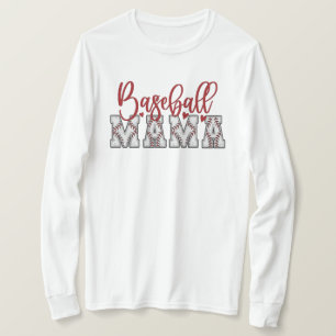 T-shirt Mama de baseball à manches longues 