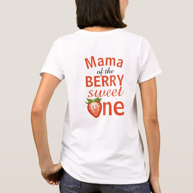 T-shirt Mama de la baie sucré une fraise Anniversaire (Dos)
