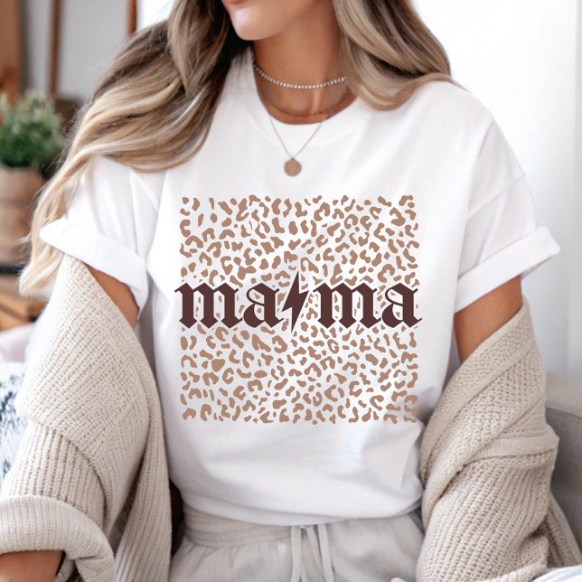 T-shirt Mama Éclair Léopard (Créateur téléchargé)