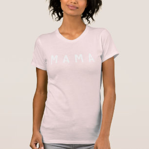 T-shirt "Mama" - Écran à col blanc féminin