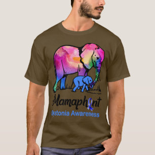 T-shirt Mama Elephant Mamaphant Dystonia Sensibilisation