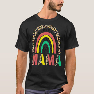T-shirt Mama Empreinte de léopard Rainbow Fête des mères m