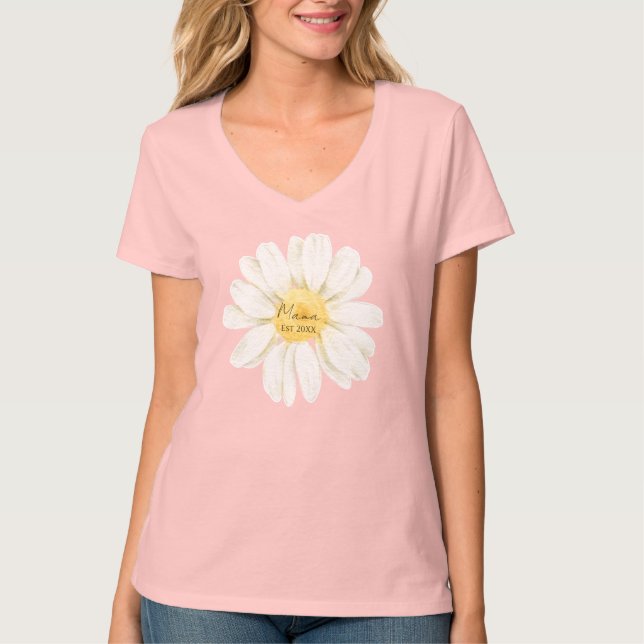 T-shirt Mama Est - Daisy V-neck (Devant)
