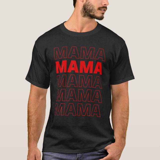 T-shirt Mama esthétique maman Style Correspondant famille  (Devant)