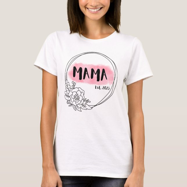 T-shirt MAMA Établie en 2023 (Devant)