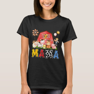 T-shirt Mama Ferme Vache Anniversaire Garçon Tenue de fête
