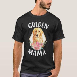 T-shirt Mama Golden Mignonne Chien Retriever Doré Aquarell