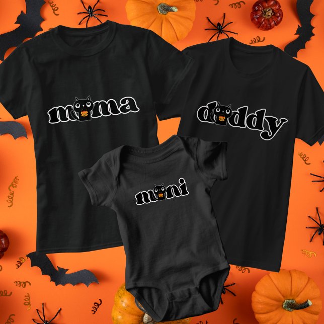 T-shirt Mama Halloween Chat Trick-o-Treating (Créateur téléchargé)